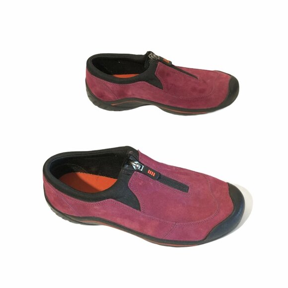 Land's End Shoe 322424 All Weather Zip Loafer Womens 8.5 B Purple Suede - Picture 7 of 11